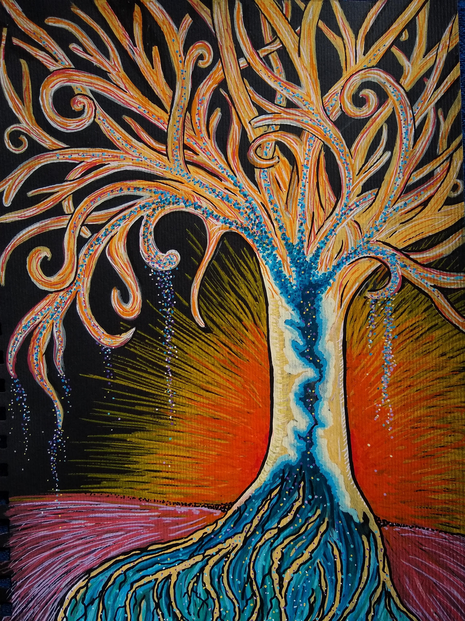 Sous le Pommier Artwork created by one of our clients, after receiving a shiatsu under the apple tree